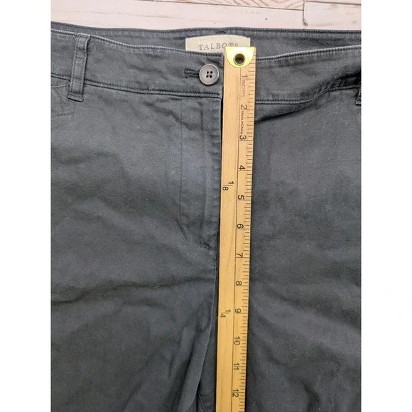 Talbots Size 16 Womens Black Chino Summer Casual Shorts - Picture 5 of 9